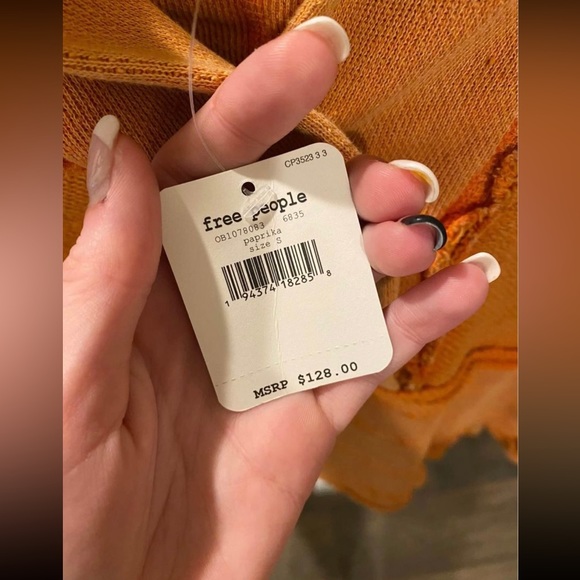 Orange Cropped Hoodie From Free People - Picture 6 of 6